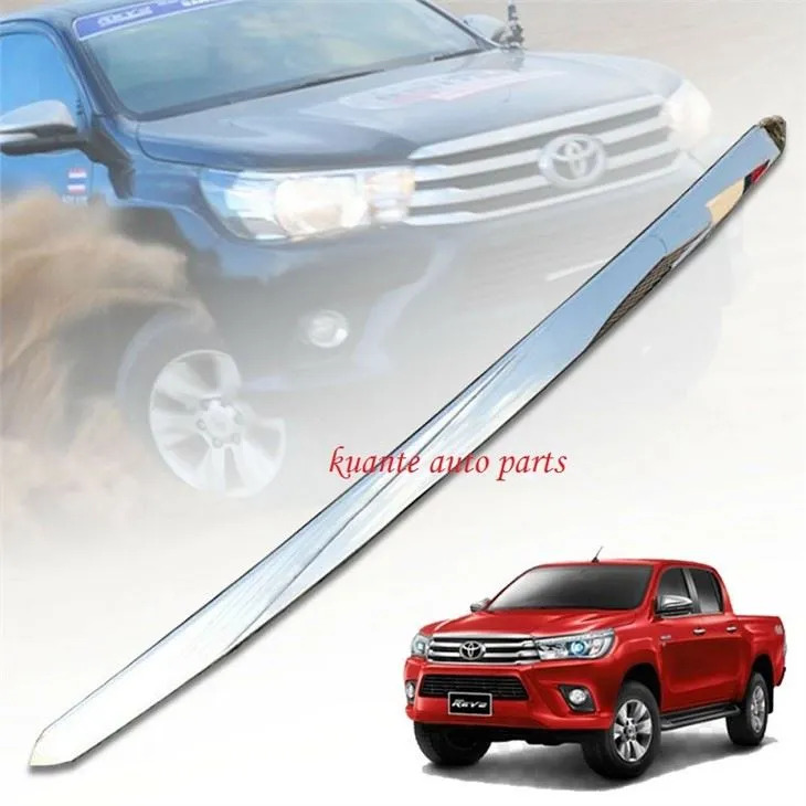 FRONT LINE CHROME BONNET HOOD TRIM FOR TOYOTA HILUX REVO M70 M80 ROCCO 2015-2020