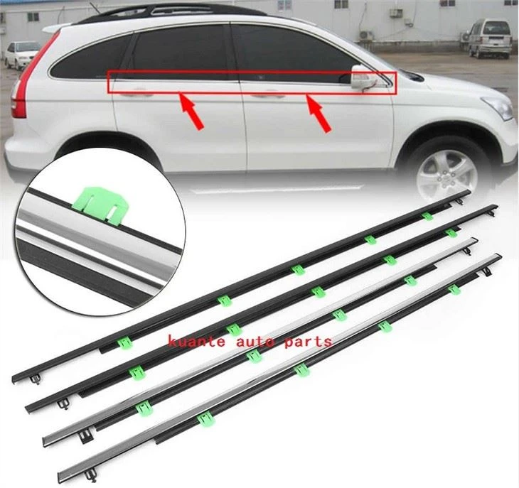 Car outside window moulding trim weatherstrip seal belt weather strip for Honda CR-V 2007 2008 2009 2010 2011